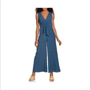 Boston Proper Button Tie Front Jumpsuit
